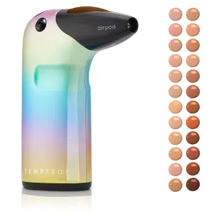 Temptu Air Airbrush Starter Kit: Cordless Professional At-Home Airbrush Makeup Travel-Friendly Anti-Aging, Long-Wear, Buildable Foundation For Healthy Skin in Rainbow and Pink