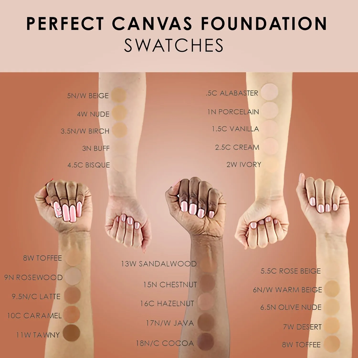 TEMPTU Perfect Canvas Airbrush Foundation Airpod: Anti-Aging Long-Wear Makeup, Buildable Coverage Semi-Matte, Natural Finish