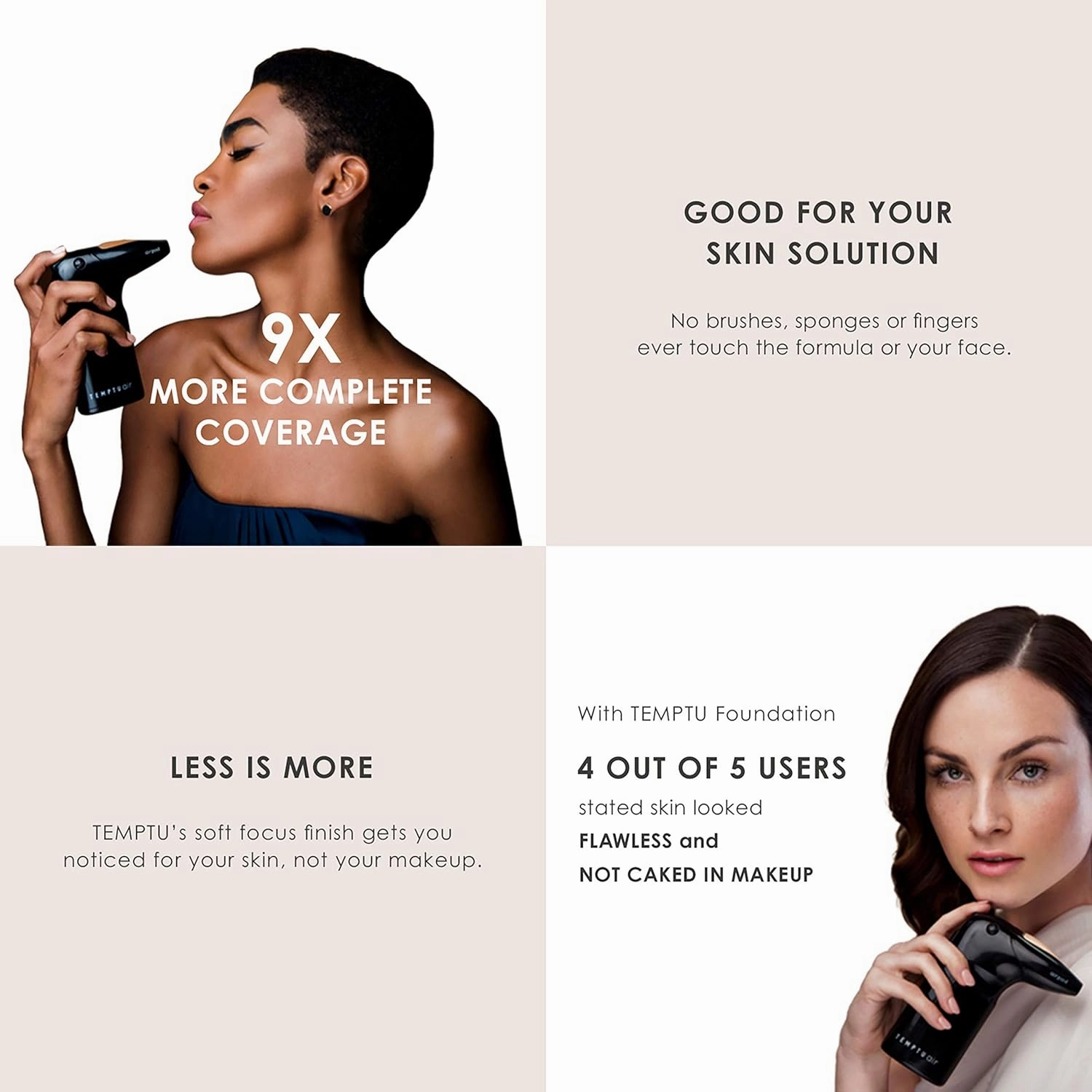 TEMPTU Air Airbrush Starter Kit: Cordless Professional At-Home Airbrush Makeup Travel-Friendly Anti-Aging, Long-Wear, Buildable Foundation For Healthy Skin