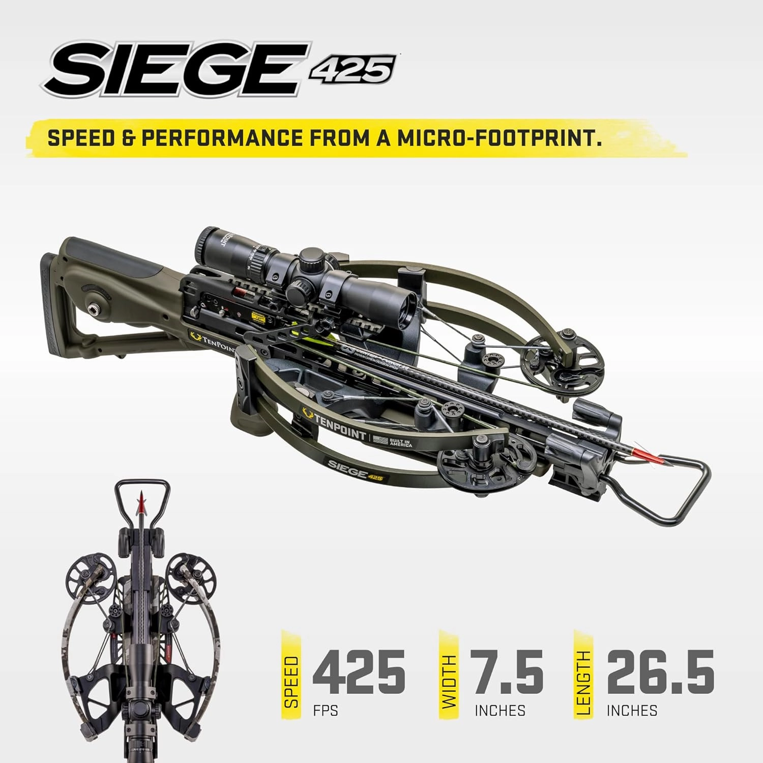 TenPoint Siege 425 Crossbow - 425 FPS - Includes RangeMaster 100 Scope