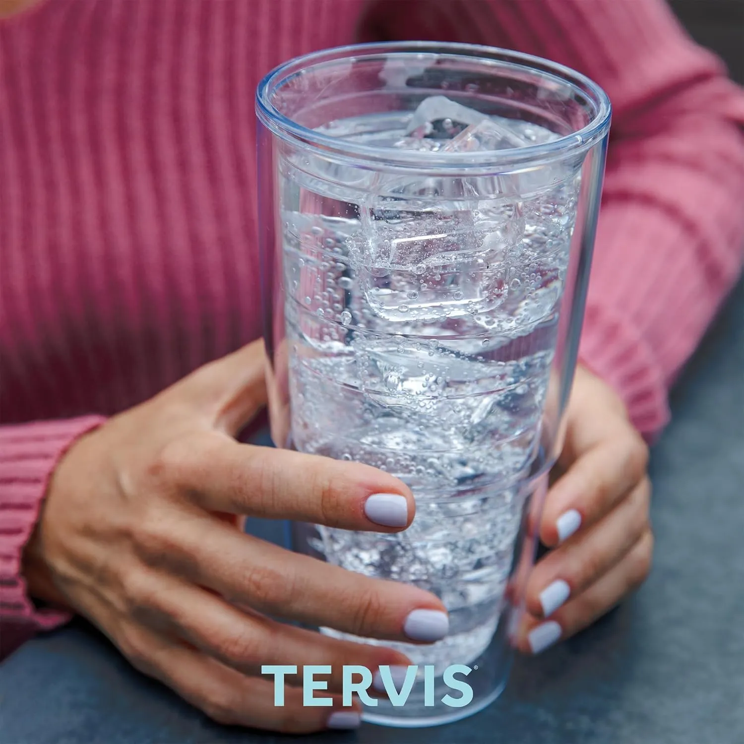 Tervis Coca-Cola-Coke Enjoy Insulated Tumbler with Emblem and Red Lid, 24oz, Clear