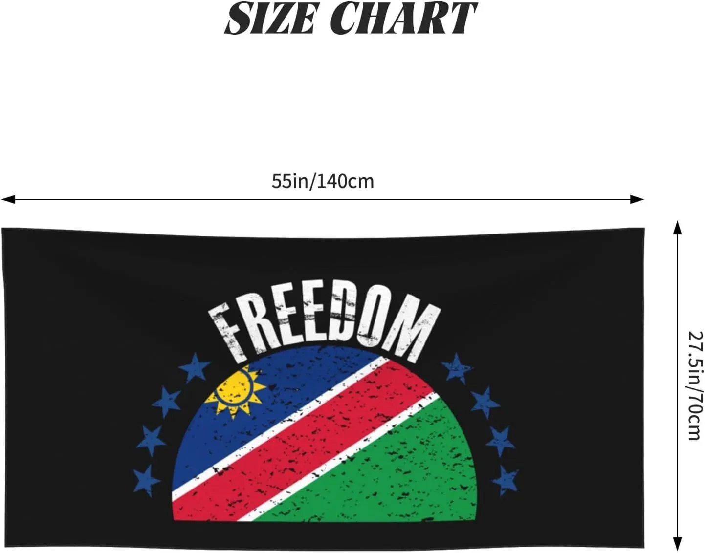 The Namibia Flag and Freedom Beach Towel 27.5 X 55 Inch Extra Large Sand Free Quick Dry Absorbent Travel Bath Towel Adult Pool Towels