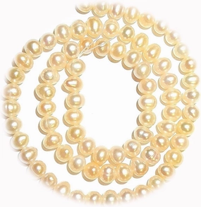 The New Pink Peach 5Mm - 6Mm Semi-Round Cultured Freshwater Pearl Gemstone Beads Ideal for Creating Unique Accessories and Decorations HUNT1S02941