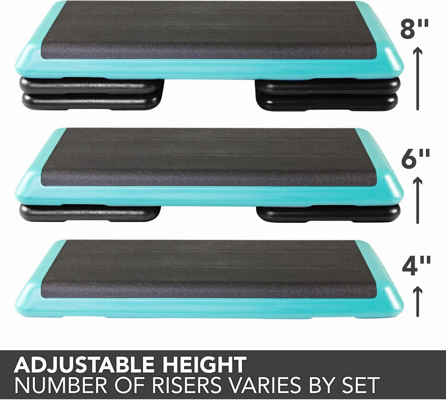 The Step Original Aerobic Platform, Health Club Size Steppers for Exercise with risers for adjustable Home Workout, stair stepper for exercise and home gym