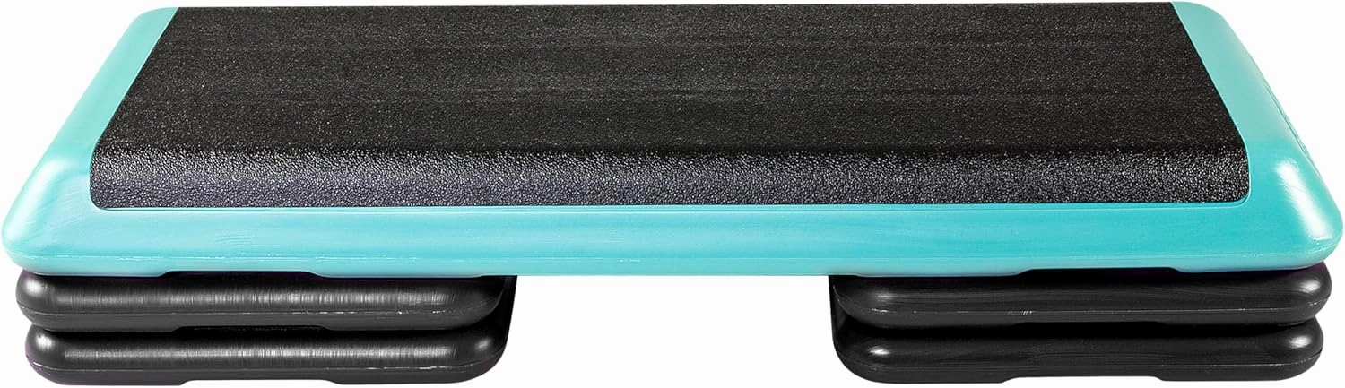 The Step Original Aerobic Platform, Health Club Size Steppers for Exercise with risers for adjustable Home Workout, stair stepper for exercise and home gym