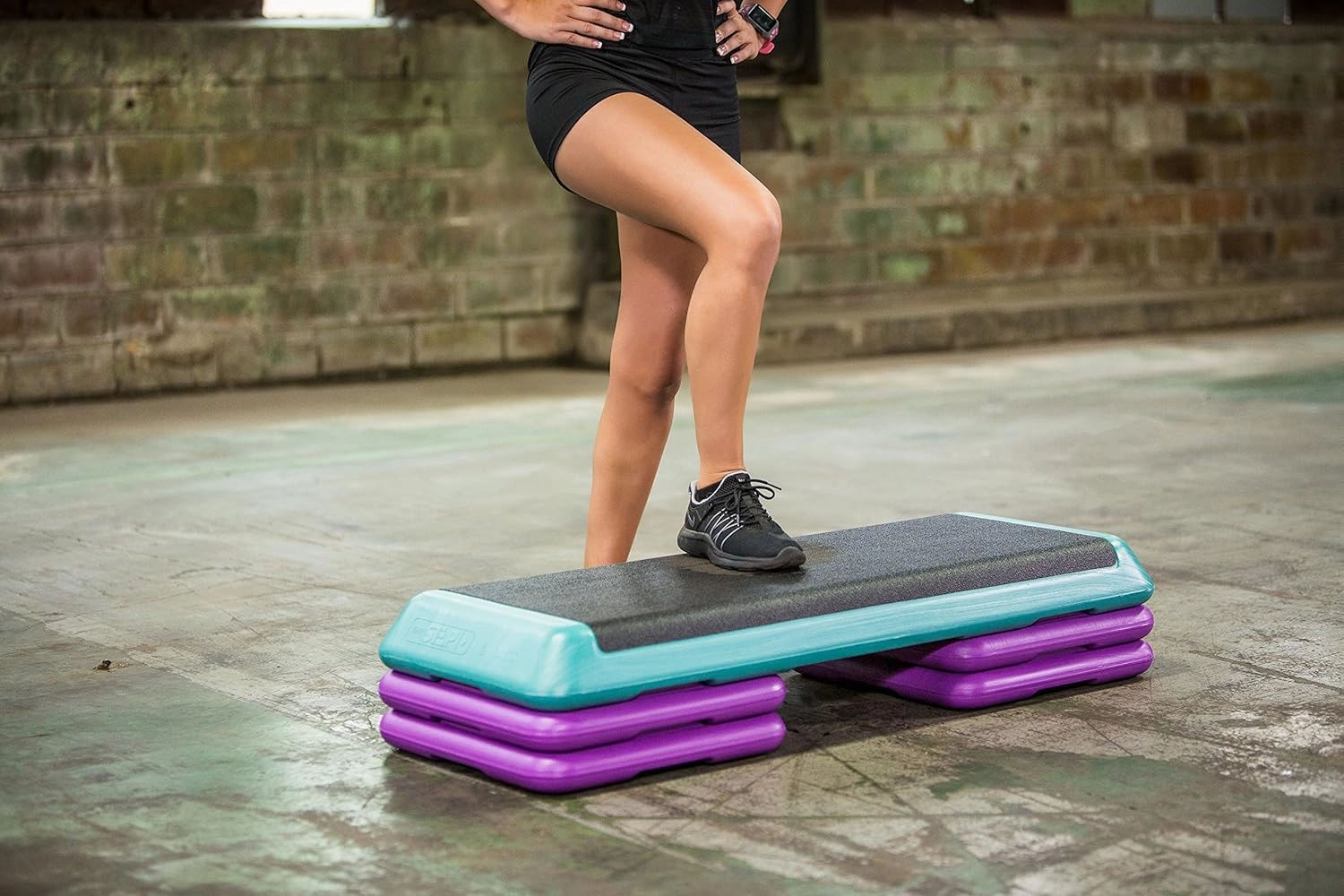 The Step Original Aerobic Platform, Health Club Size Steppers for Exercise with risers for adjustable Home Workout, stair stepper for exercise and home gym