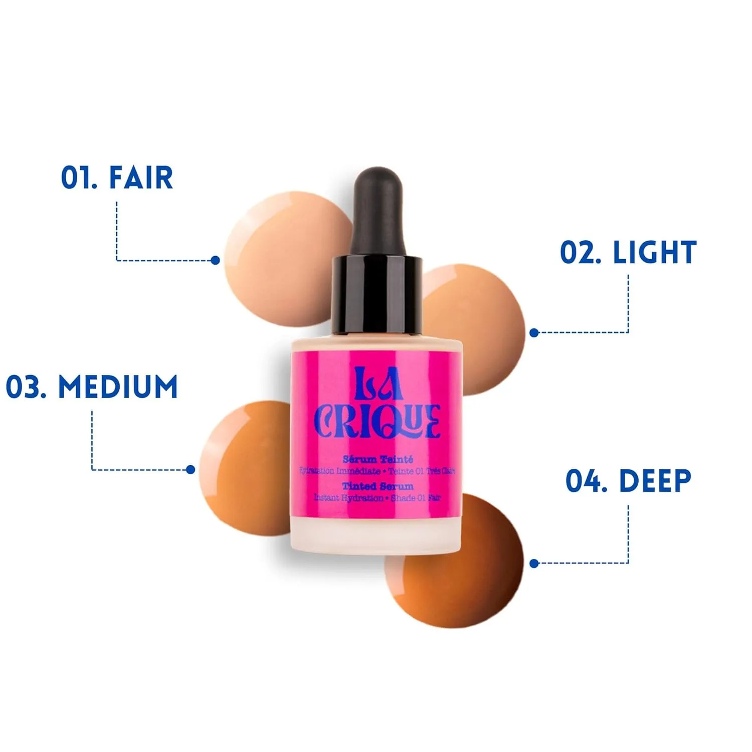 Tinted Serum - Hydrating Face Serum with Hyaluronic Acid - Skin Tint - Lightweight Foundation for Skin Glow - 99% Natural Ingredients - Vegan Makeup & Skincare - 1.0 Fl Oz - 01 Fair