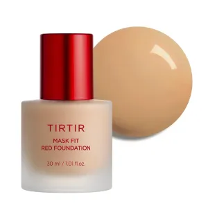 TIRTIR Mask Fit Red FoundationㅣLong Lasting Flawless Coverage, Energy Essence, Lightweight, Hydrating, Pore-Blurring, Breathable Satin Finish, Makeup, Radiant Skin, #30N Rich Honey, 1.01 Fl Oz