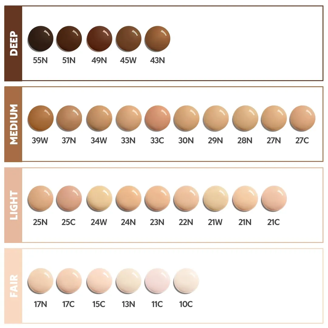 TIRTIR Mask Fit Red FoundationㅣLong Lasting Flawless Coverage, Energy Essence, Lightweight, Hydrating, Pore-Blurring, Breathable Satin Finish, Makeup, Radiant Skin, #30N Rich Honey, 1.01 Fl Oz