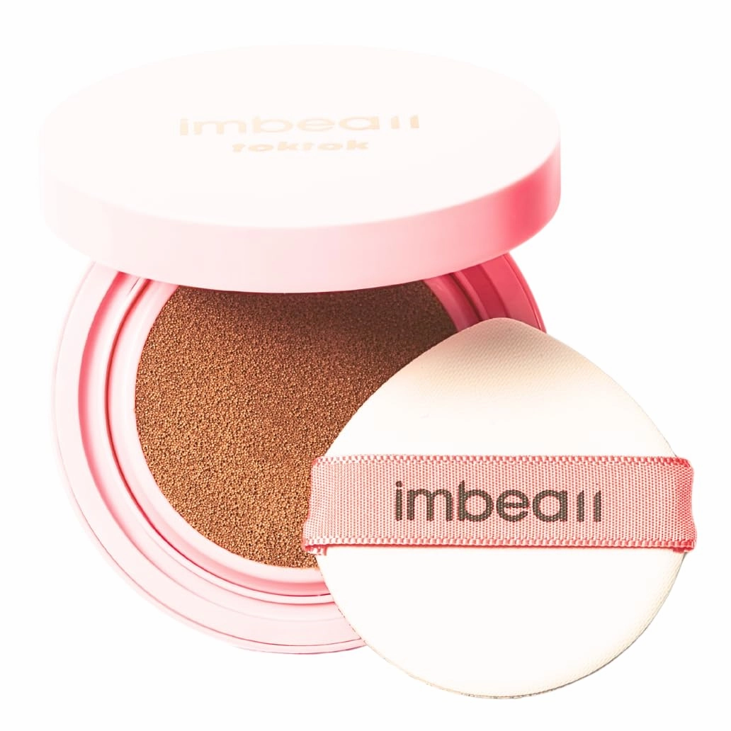 Toktok Glow Cushion Foundation, Dark Shades, Melanin rich skin, Buildable coverage,luminous finish, diamond powder, glacial water, vitamin, Korean makeup(#08 SAND, 0.42 Fl Oz)