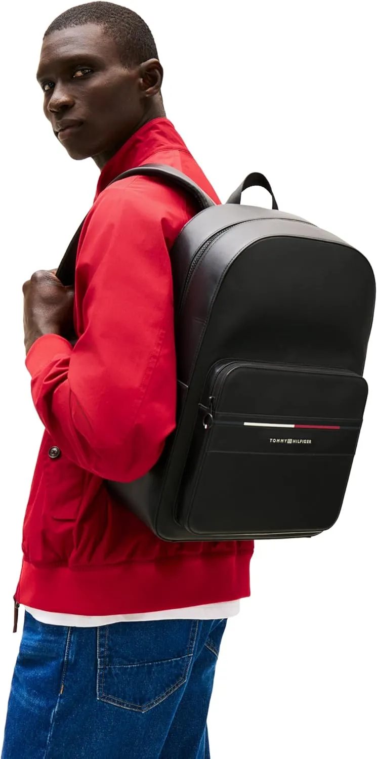 Tommy Hilfiger Mens Foundation Backpack, Black