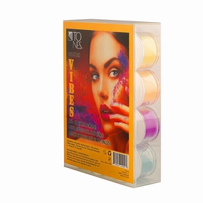 TONES Acrylic Powder Collection – Premium Set for Nail Design, Durable Wear - Artistic Creations | Brilliant Blends – Lustrous Coat | 12 Shades (Vibes)