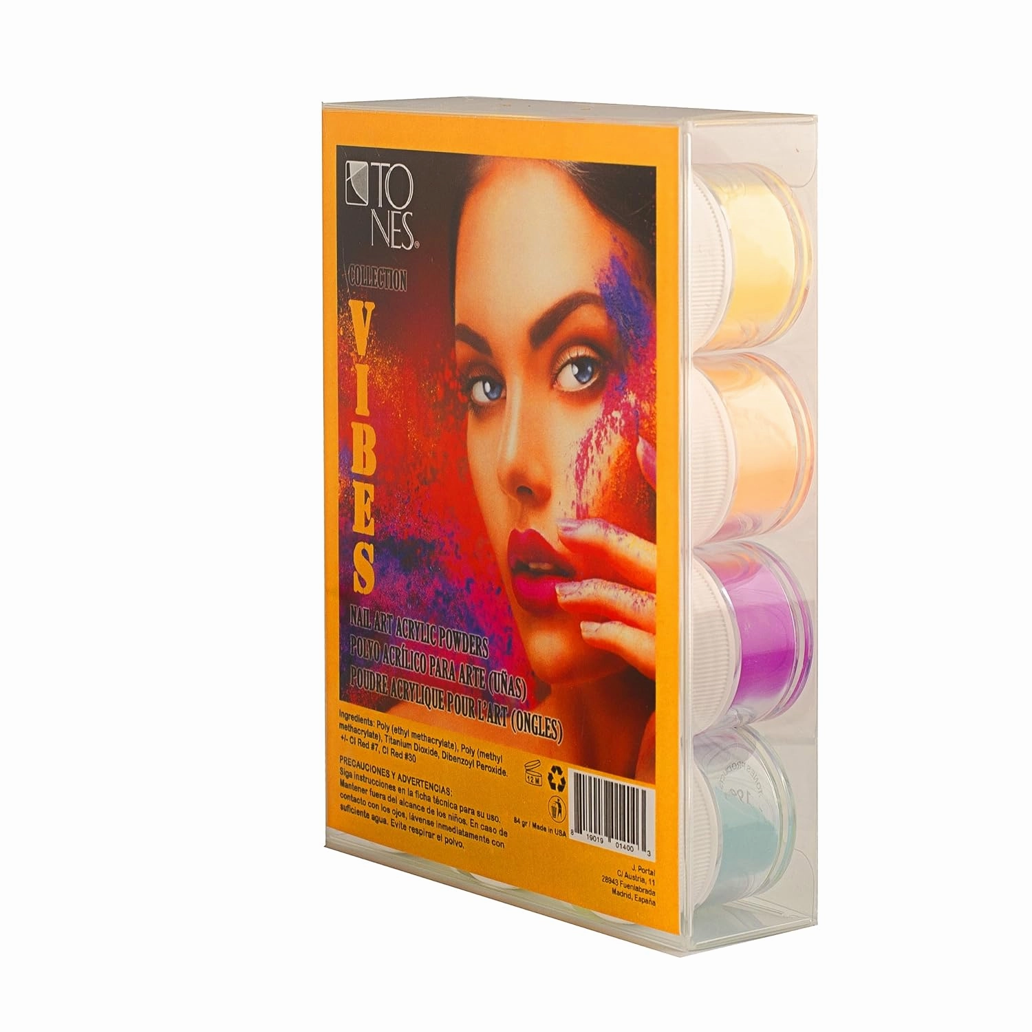 TONES Acrylic Powder Collection – Premium Set for Nail Design, Durable Wear - Artistic Creations | Brilliant Blends – Lustrous Coat | 12 Shades (Vibes)