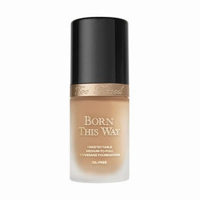 Too Faced Born This Way Natural Finish Longwear Liquid Foundation | Medium-To-Full Coverage | Hydrating   Oil Free, 1 Fl Oz, Natural Beige