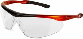 ToolFreak Safety Glasses, Wraparound Lens, ANSI z87.1, Impact Protection, U6 UV, Neck Cord and Microfibre Pouch,(Agent)