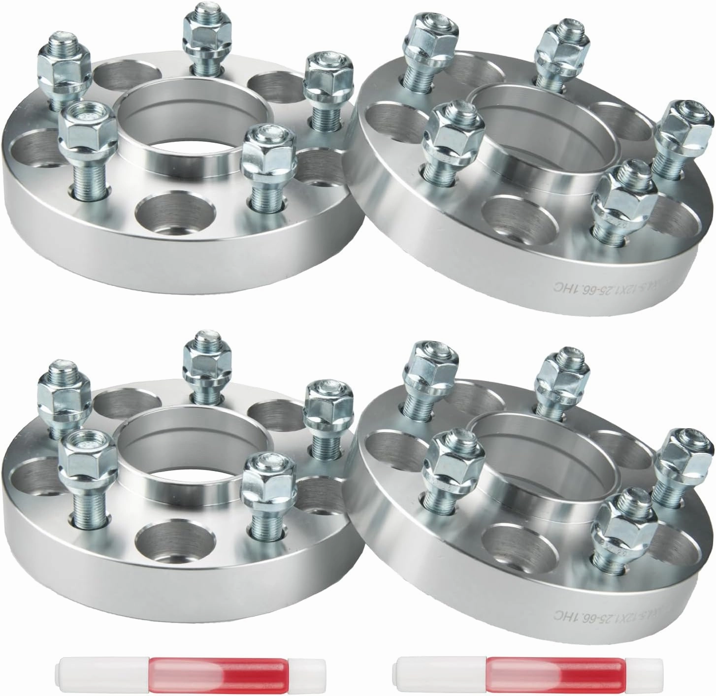 Torchbeam 5x4.5 Hub Centric Wheel Spacers 1 inch with M10x1.25 Thread Pitch, 66.1mm Hub Bore, 4Pcs Adapters for Altima, Rogue, Sentra, Pathfinder, Murano, Maxima, Kicks, Rogue Sport, G37