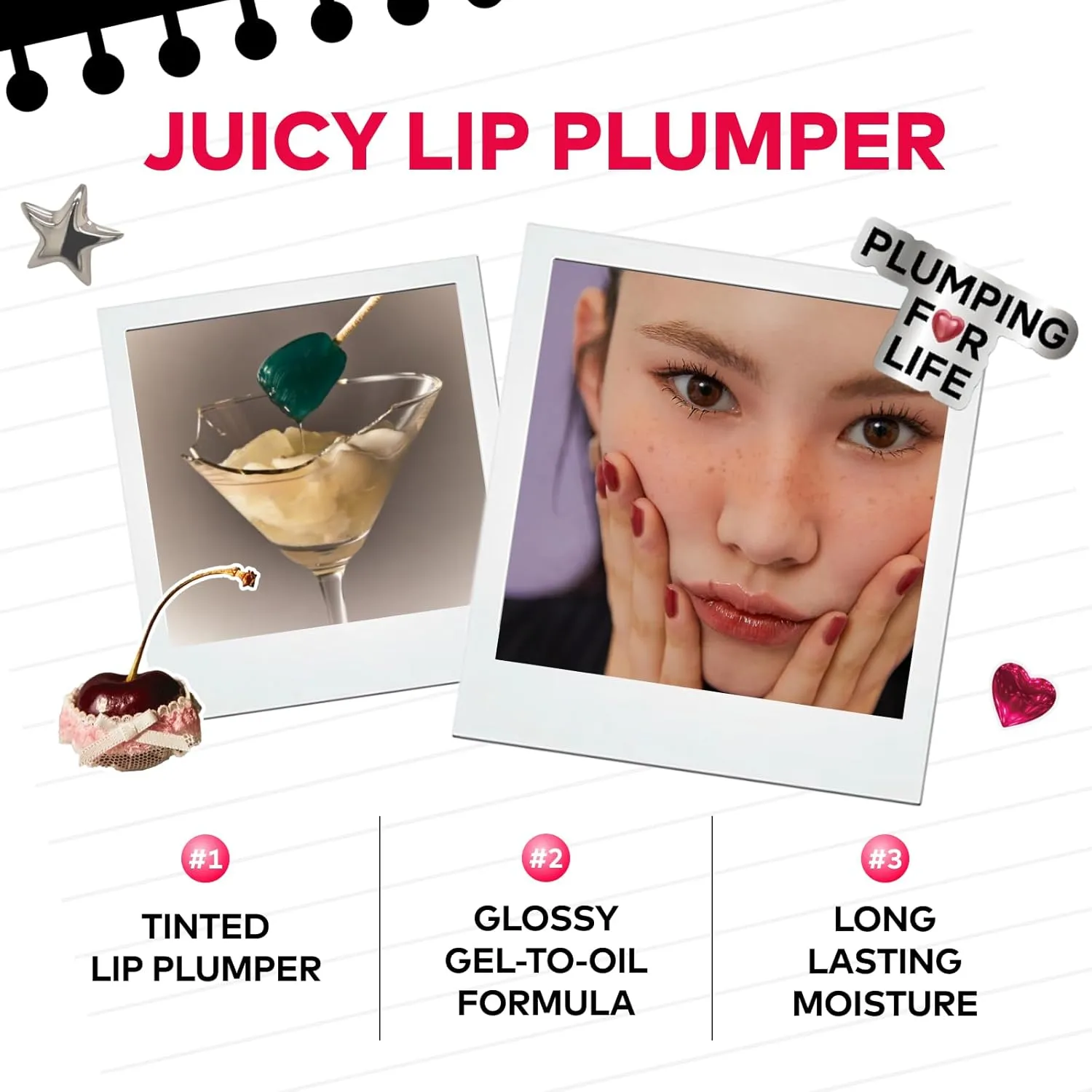 TPSY Juicy Lip Plumper (02 Homebody) - Coral Pink, Tinted Lip Plumping Gloss, Volumizing & Hydrating, for Fuller Lips, Non-Sticky Glossy Finish, Vegan