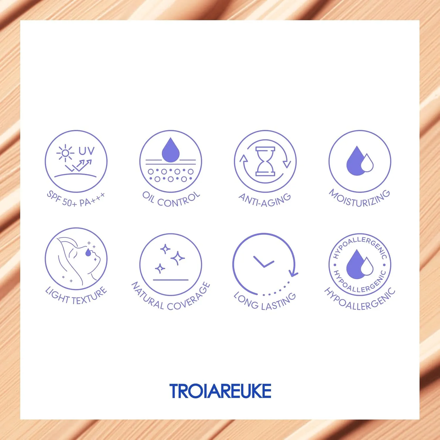TROIAREUKE Aesthetic BB Cream A  Formula (21 Beige) SPF50  PA   , Lightweight Blemish Balm, Tinted Moisturizer with Medium Coverage, Lasting Foundation Makeup Base for Oily Skin | Korean Beauty Makeup
