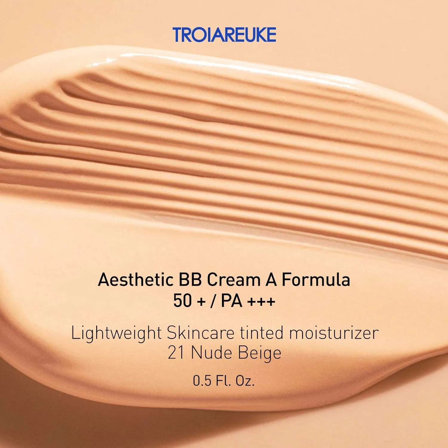 TROIAREUKE Aesthetic BB Cream A  Formula (21 Beige) SPF50  PA   , Lightweight Blemish Balm, Tinted Moisturizer with Medium Coverage, Lasting Foundation Makeup Base for Oily Skin | Korean Beauty Makeup