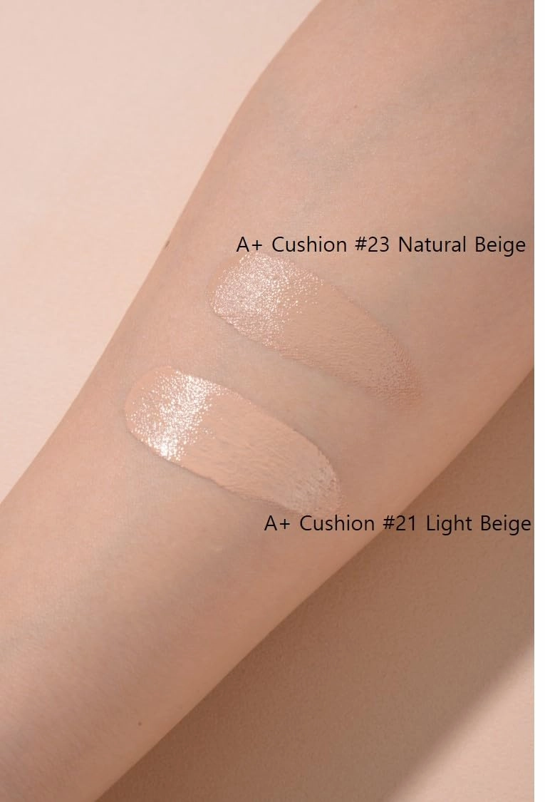TROIAREUKE A  Cushion Foundation (Shade 21) I Natural Coverage Foundation Makeup, Moisturizing Finish for Sensitive, Oily, Combination Skin, Skin Care Cushion I Korean Aesthetic Makeup