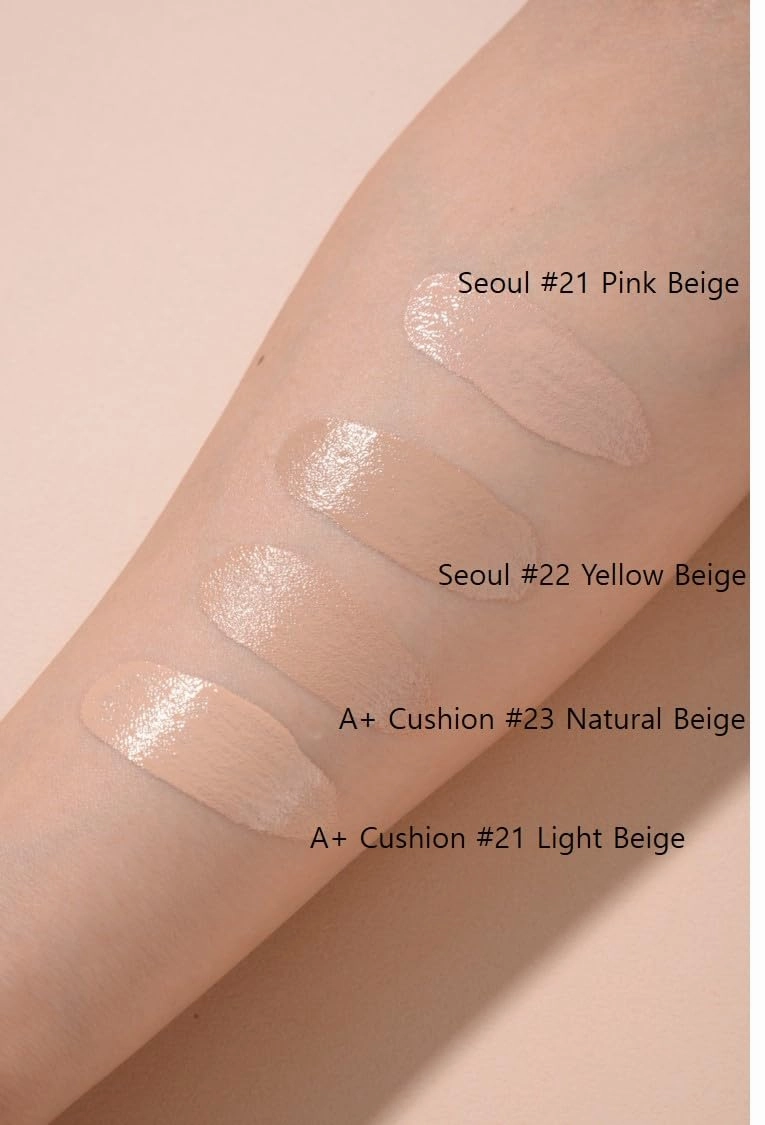 TROIAREUKE A  Cushion Foundation (Shade 21) I Natural Coverage Foundation Makeup, Moisturizing Finish for Sensitive, Oily, Combination Skin, Skin Care Cushion I Korean Aesthetic Makeup