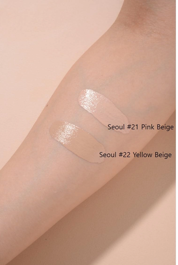 TROIAREUKE Seoul "Bridal" Cushion Foundation(#22, Yellow Beige), Korean Cushion Foundation, K-Beauty, Hydrating, Long-lasting, Lightweight, Natural Finish, Anti-Aging, Moisture, Whitening, SPF 50 