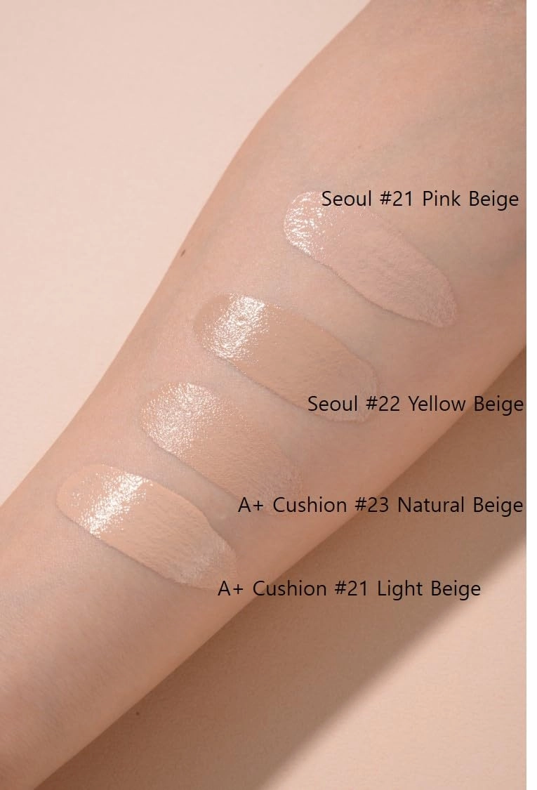 TROIAREUKE Seoul "Bridal" Cushion Foundation(#22, Yellow Beige), Korean Cushion Foundation, K-Beauty, Hydrating, Long-lasting, Lightweight, Natural Finish, Anti-Aging, Moisture, Whitening, SPF 50 