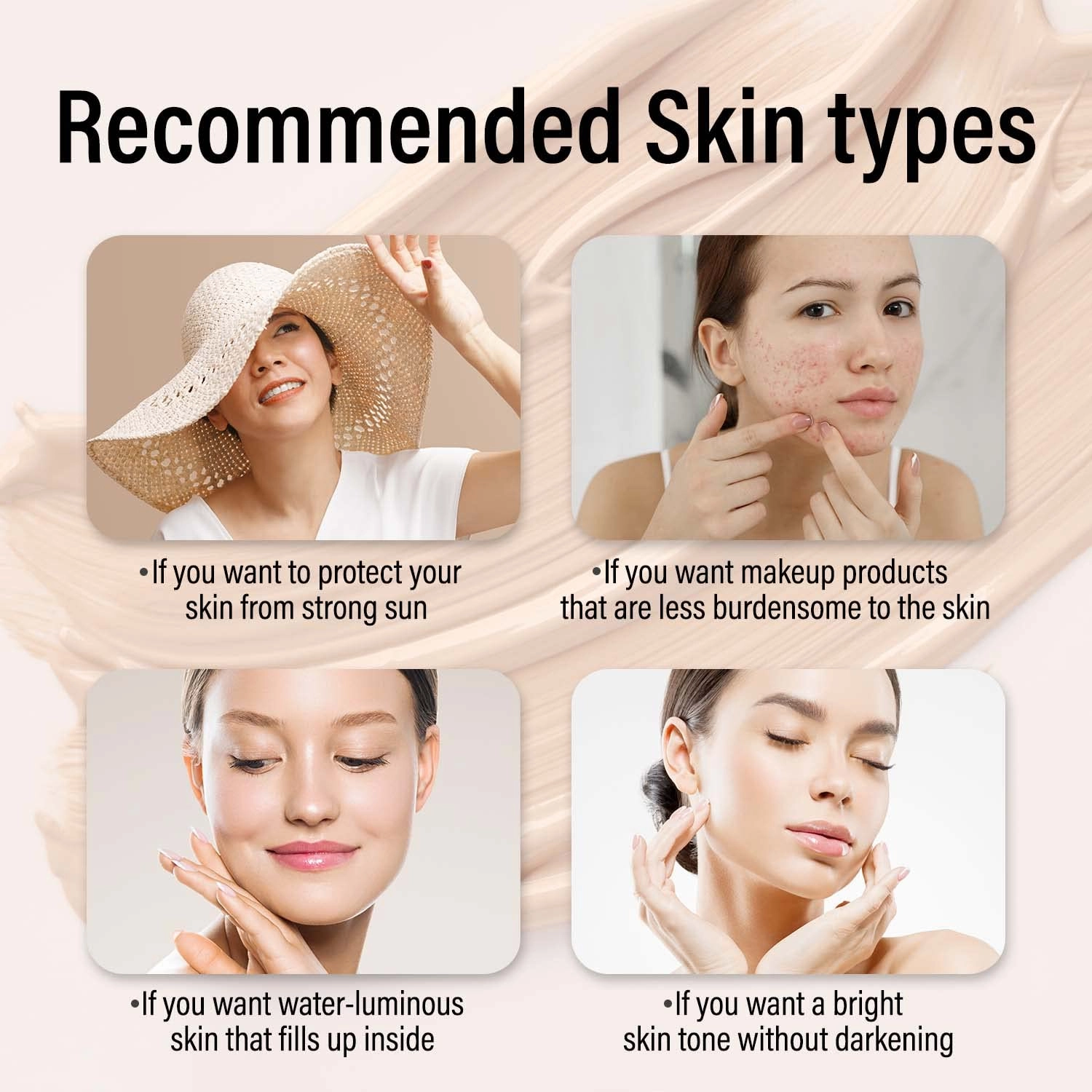 TROIAREUKE Seoul "Bridal" Cushion Foundation(#22, Yellow Beige), Korean Cushion Foundation, K-Beauty, Hydrating, Long-lasting, Lightweight, Natural Finish, Anti-Aging, Moisture, Whitening, SPF 50 