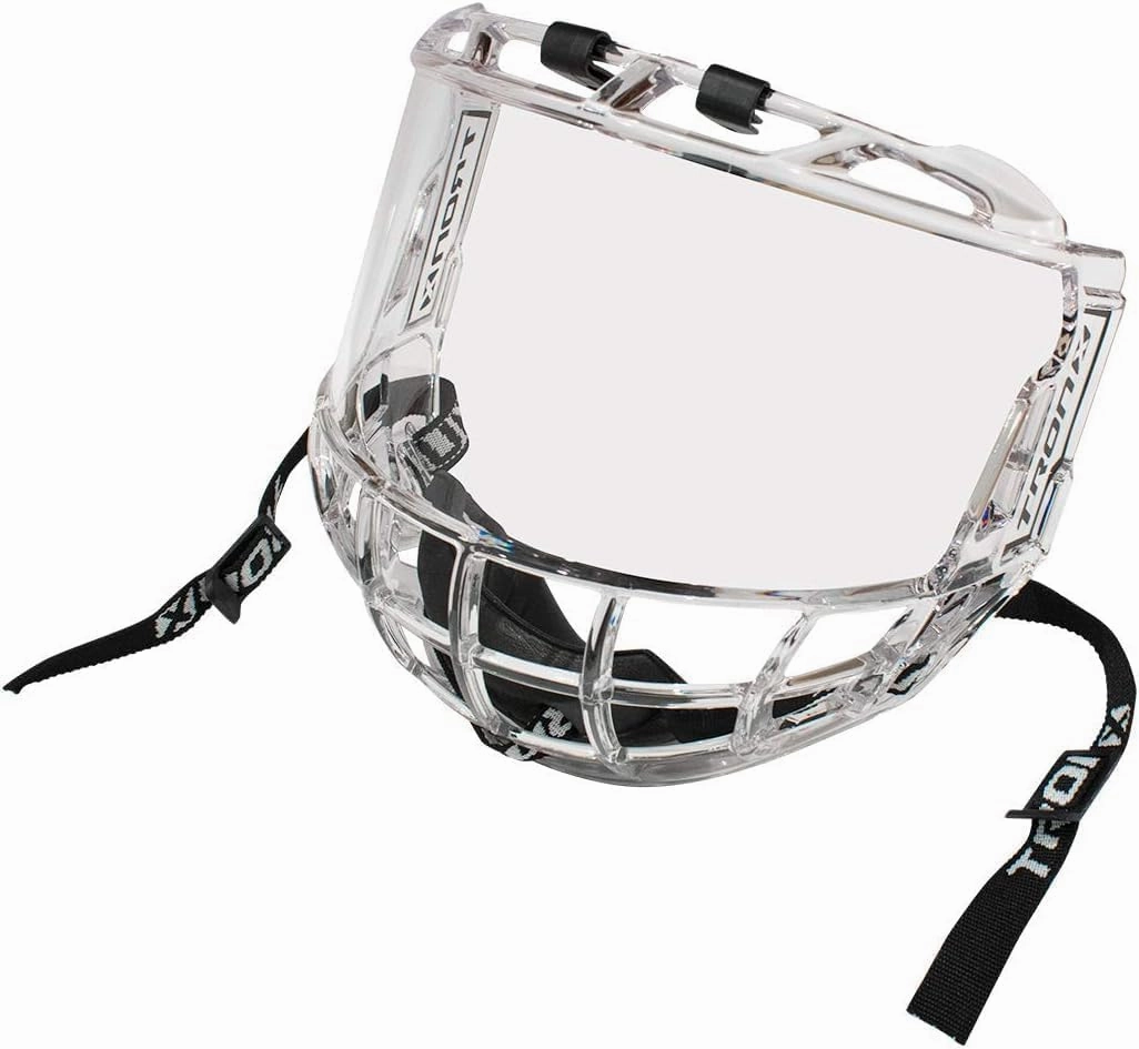 TronX S980 Junior Kids Hockey Clear Full Face Shield Visor Helmet Combo Certified Anti-Scratch/Anti-Fog