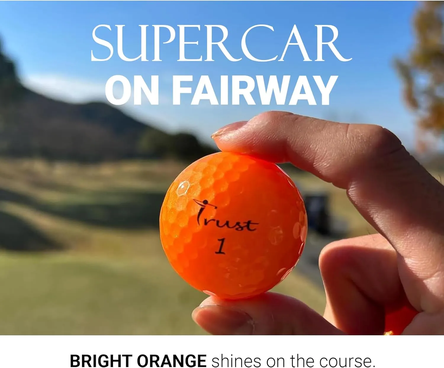 Trust Golf Balls - Aurora & Rosa Crystal Urethane Series | Eye-Catching & Easy to Spot | Maximum Distance, Soft Feel, Straight Flight, & Greenside Control | Blue, Orange, Pink, Yellow | 12 or 48 Balls