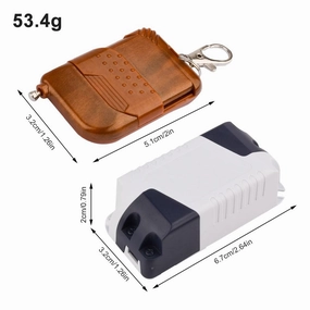 Tucus Multitool Accessories - DC 12V Single Channel Relay RF Wireless Switch Kit 315MHz Receiver with Remote Control Transmitter for Home Lighting Control