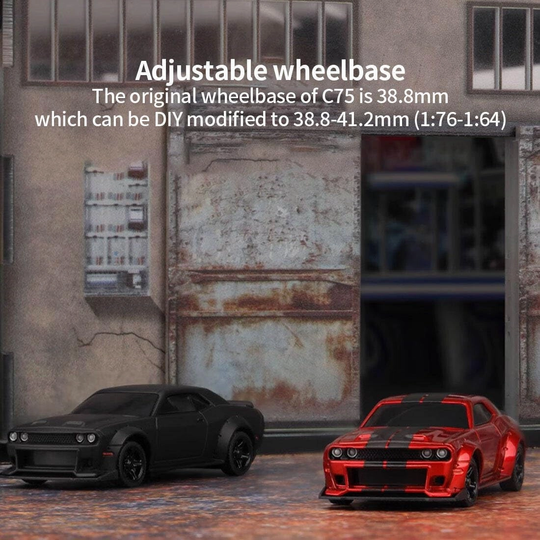 Turbo Drift RC Racing Car, C75 1/76 2.4G RC 3CH Electric Rear-Drive 4WD High Speed Sport Car Remote Control All Terrain Racing Car Toy Gifts for Beginner Adults - RTR Version