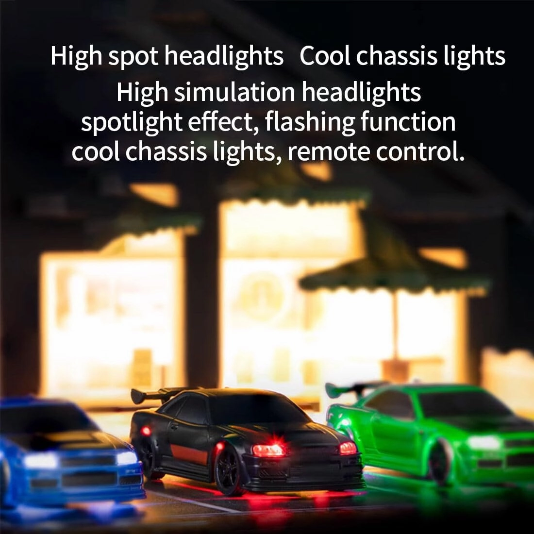 Turbo RC Racing Sport Car, 1/76 RC Drift Car 2.4G RC 3CH Electric RWD High Speed Off-Road Truck Remote Control Car Toy Gifts for Adults - RTR Version