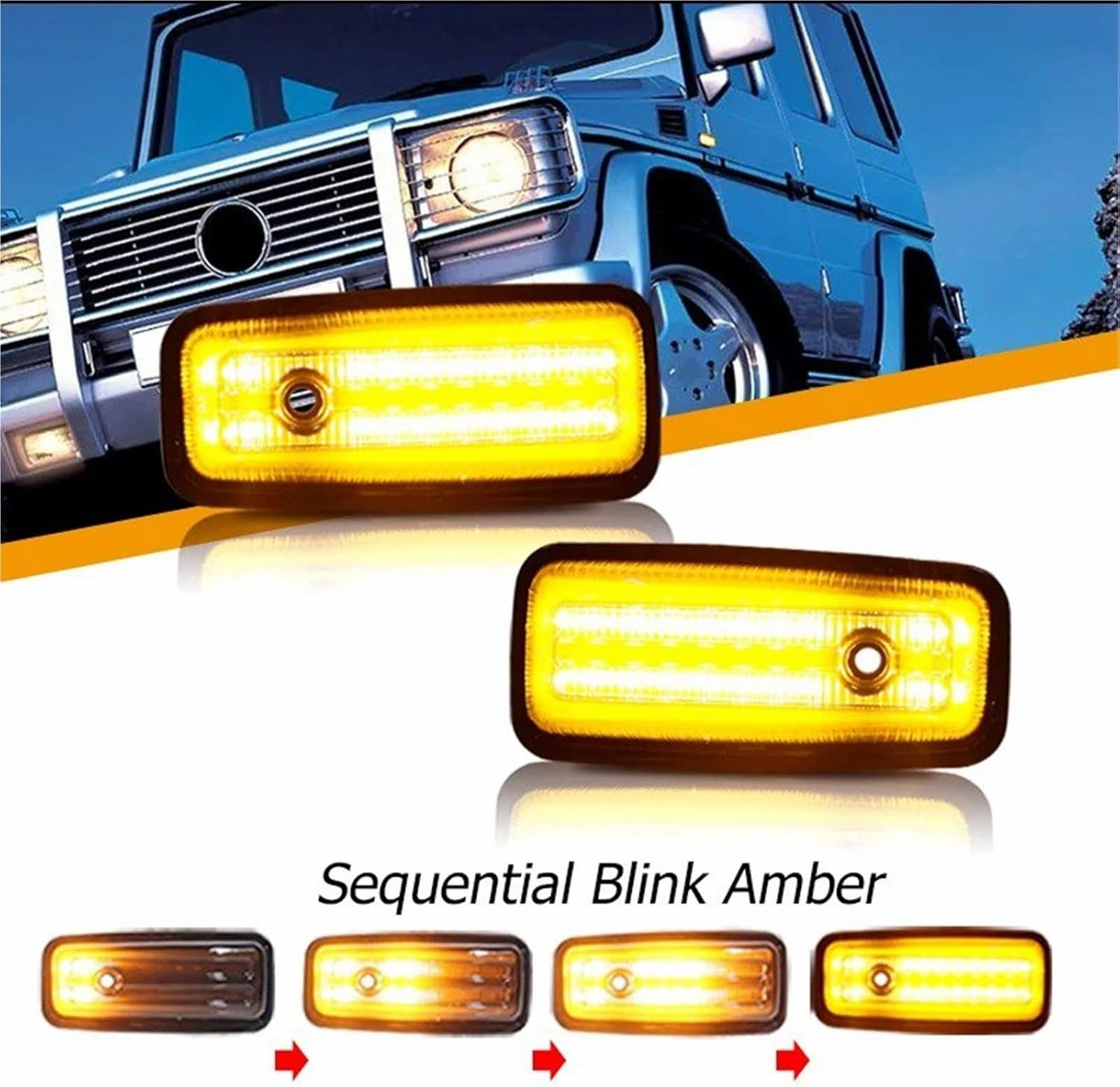Turn Signal Light Dynamic LED Side Marker for for Benz G-Class W463 W461 G500 G550 G55 G63 G65 Turn Signal LightOEM Sidemarker Lamp Mirror Turn Signal