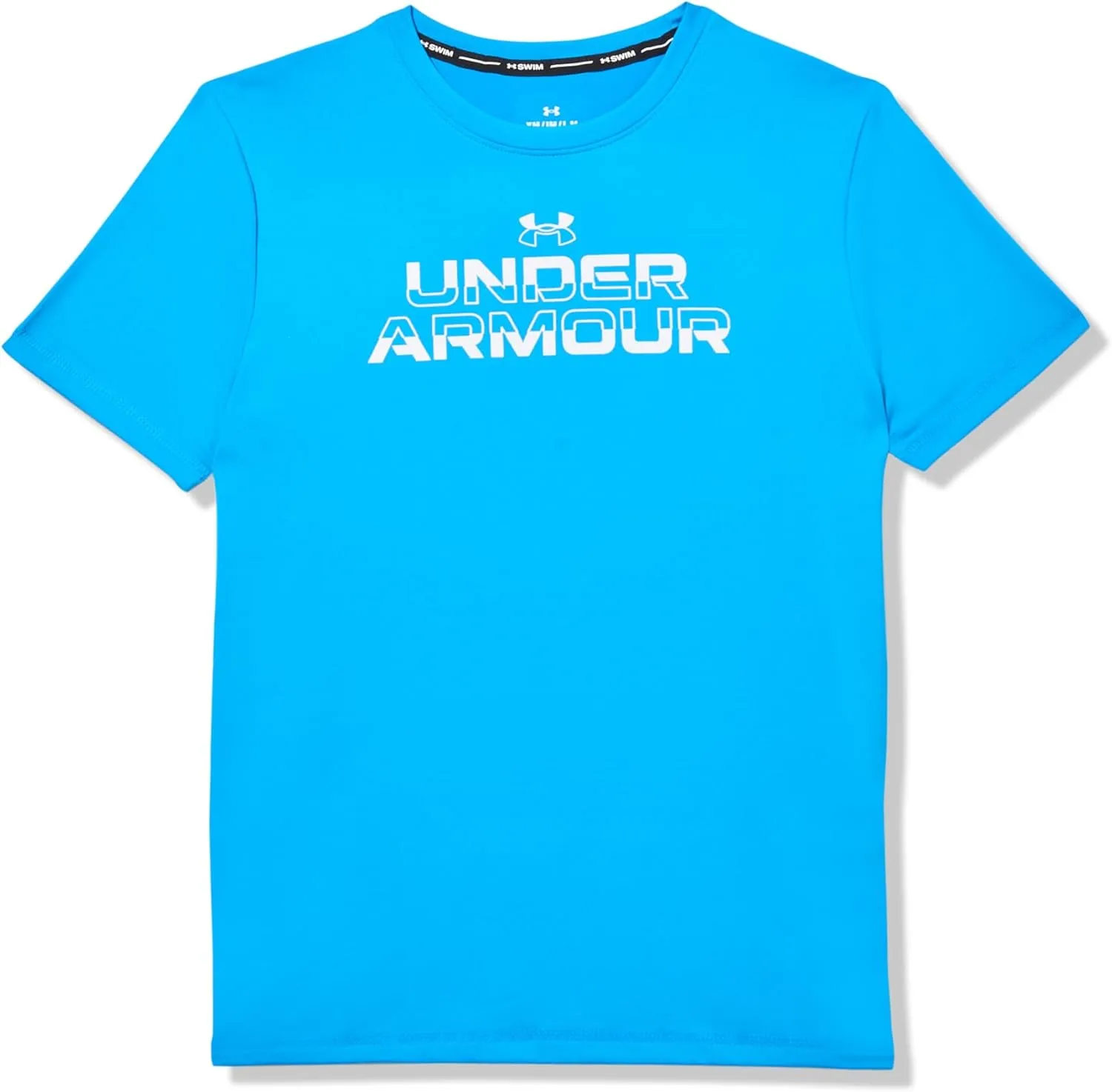 Under Armour Boys' Short Sleeve Rashguard, Salt-Resistant Swim Shirt, Built-in UPF 40  Sun Protection