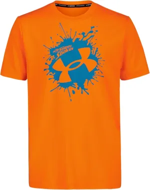 Under Armour Boys' Short Sleeve Rashguard, Salt-Resistant Swim Shirt, Built-in UPF 40  Sun Protection