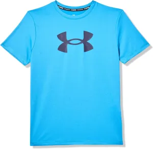 Under Armour Boys' Short Sleeve Rashguard, Salt-Resistant Swim Shirt, Built-in UPF 40  Sun Protection