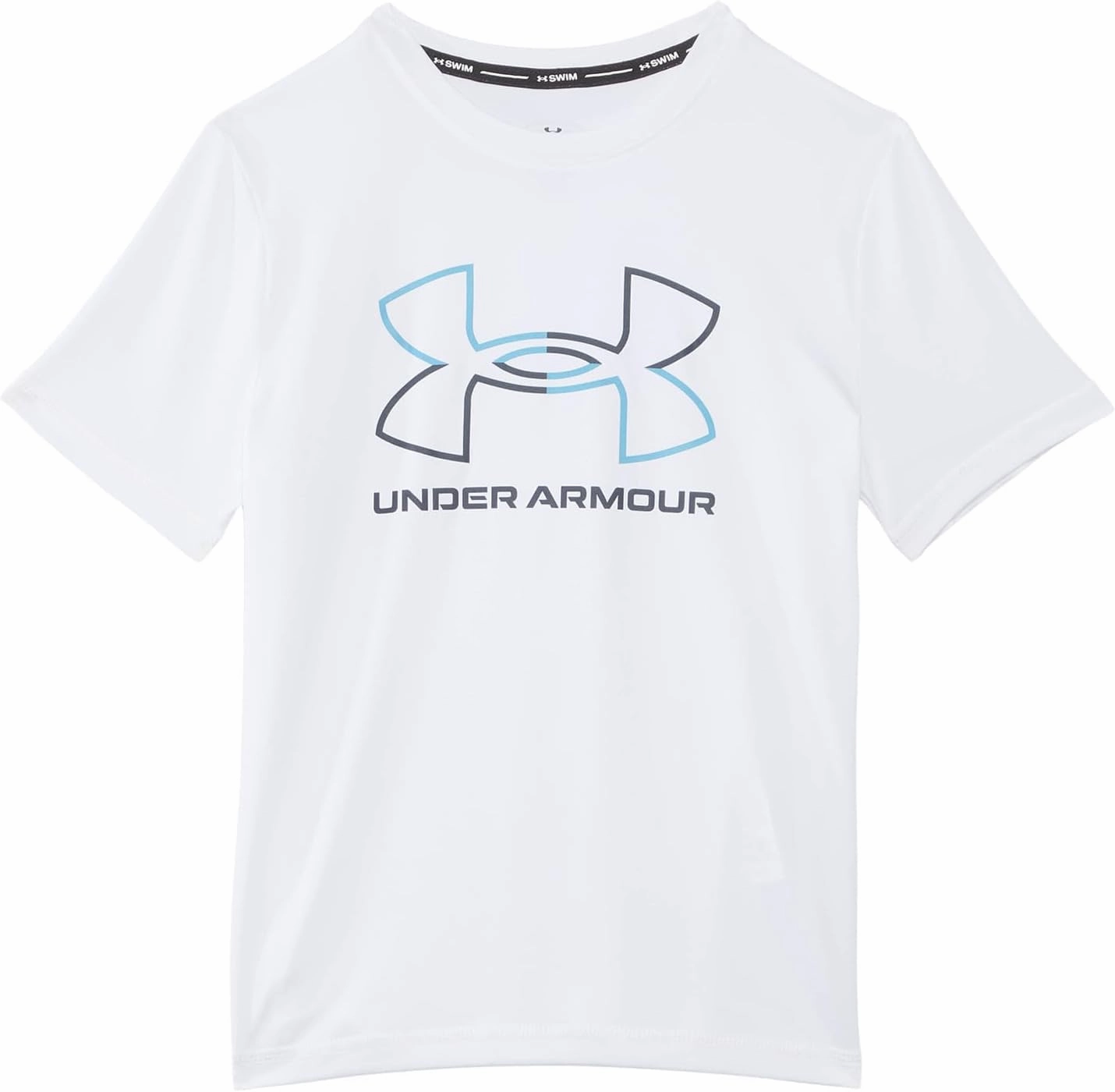 Under Armour Boys' Short Sleeve Rashguard, Salt-Resistant Swim Shirt, Built-in UPF 40  Sun Protection