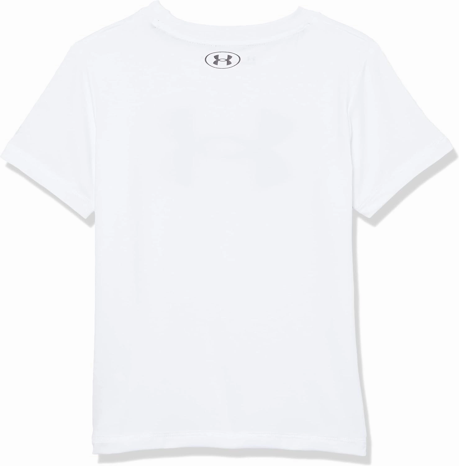 Under Armour Boys' Short Sleeve Rashguard, Salt-Resistant Swim Shirt, Built-in UPF 40  Sun Protection