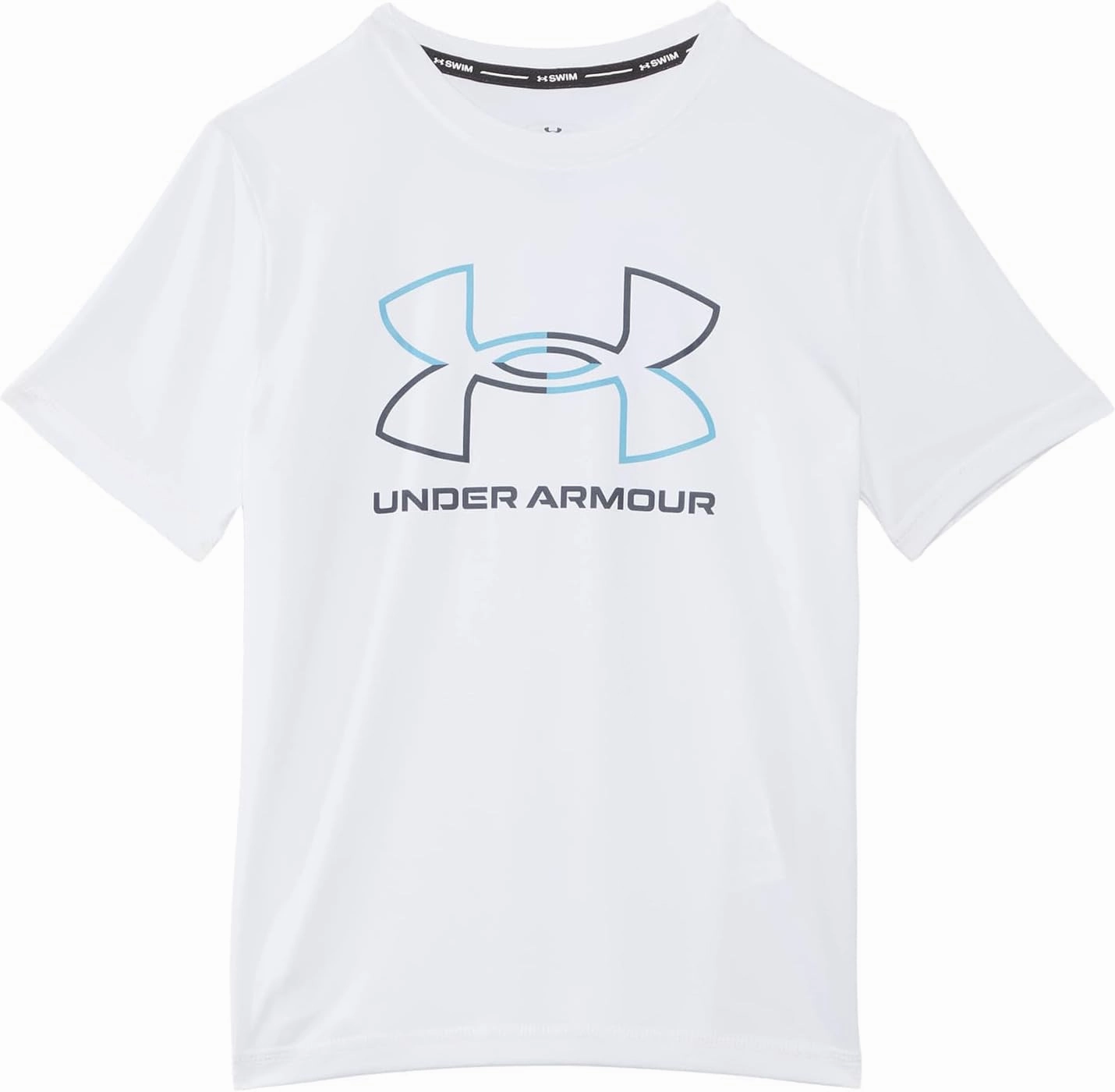 Under Armour Boys' Short Sleeve Rashguard, Salt-Resistant Swim Shirt, Built-in UPF 40  Sun Protection