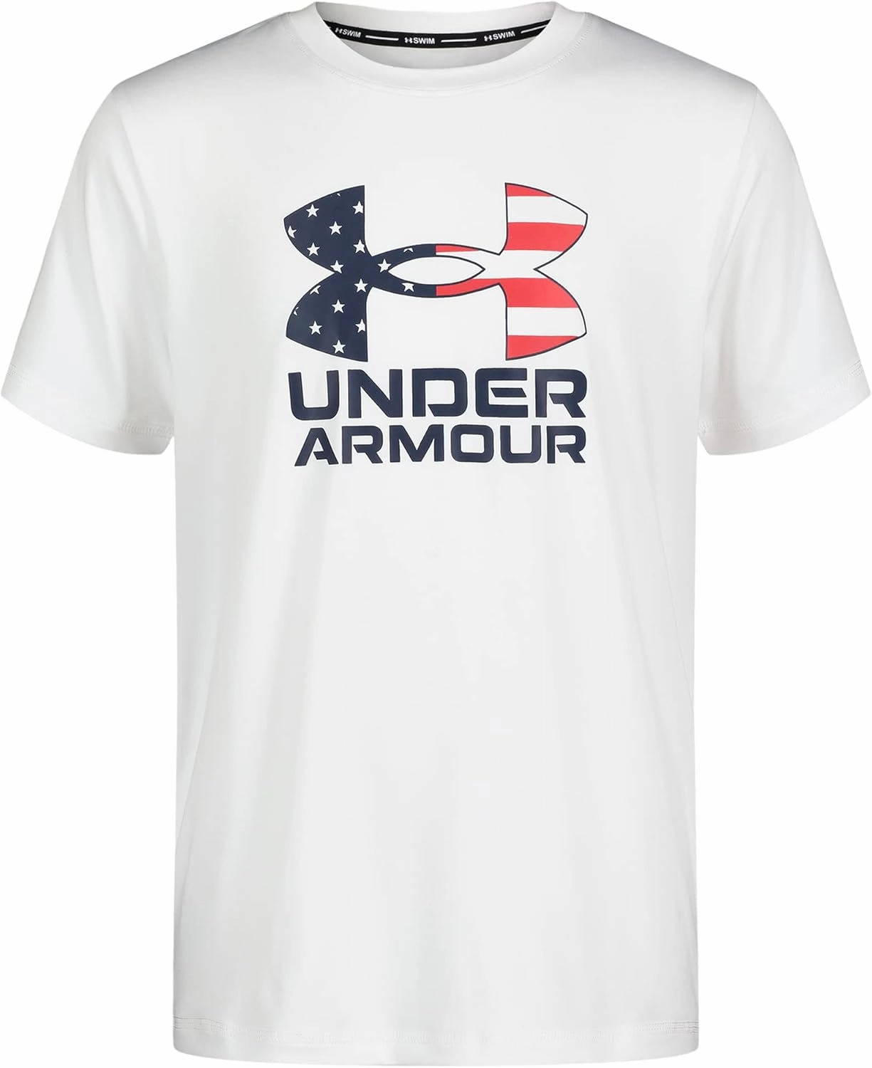Under Armour Boys' Short Sleeve Rashguard, Salt-Resistant Swim Shirt, Built-in UPF 40  Sun Protection