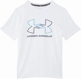Under Armour Boys' Short Sleeve Rashguard, Salt-Resistant Swim Shirt, Built-in UPF 40  Sun Protection