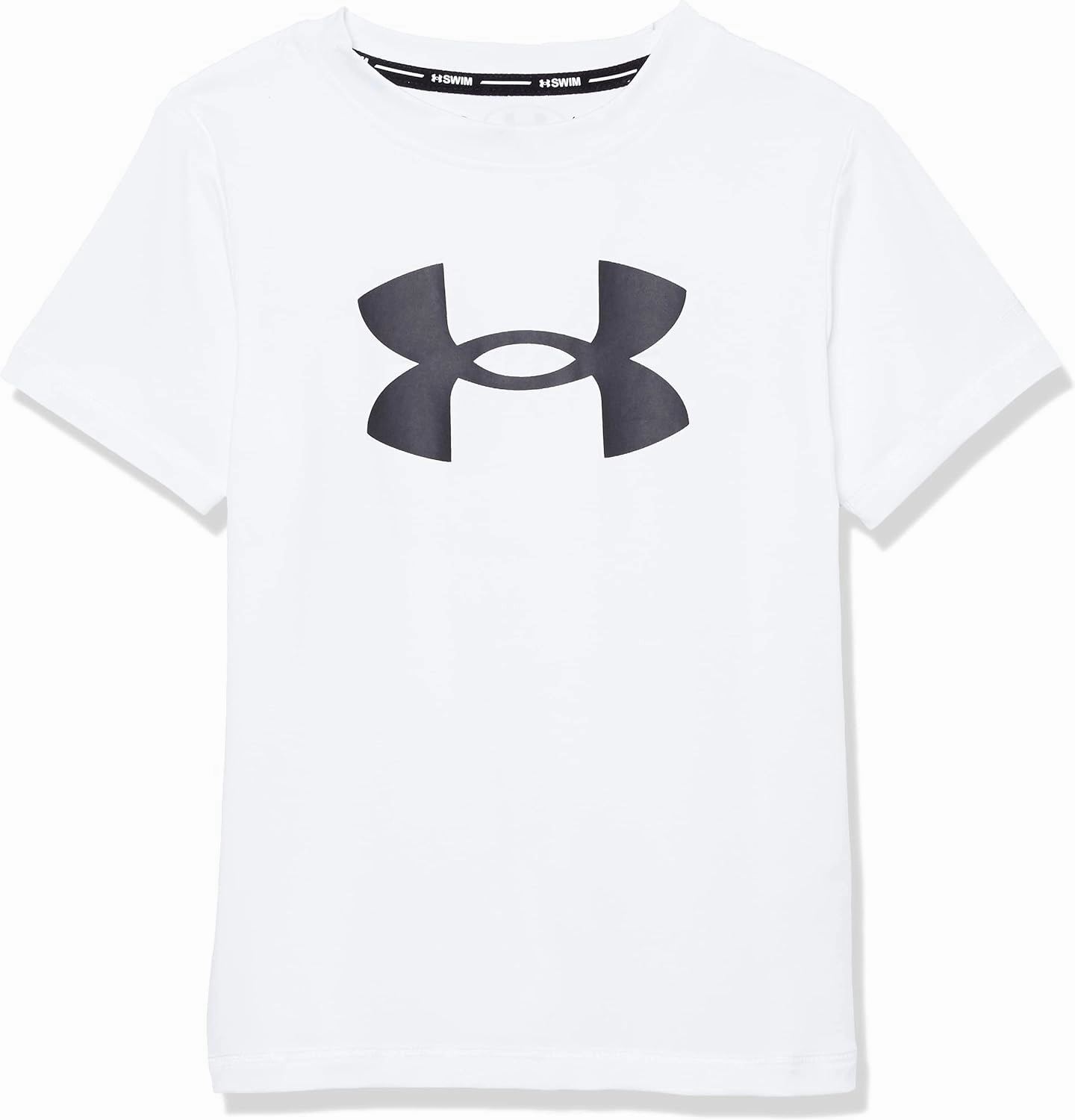 Under Armour Boys' Short Sleeve Rashguard, Salt-Resistant Swim Shirt, Built-in UPF 40  Sun Protection