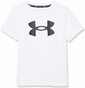 Under Armour Boys' Short Sleeve Rashguard, Salt-Resistant Swim Shirt, Built-in UPF 40  Sun Protection