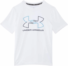 Under Armour Boys' Short Sleeve Rashguard, Salt-Resistant Swim Shirt, Built-in UPF 40  Sun Protection