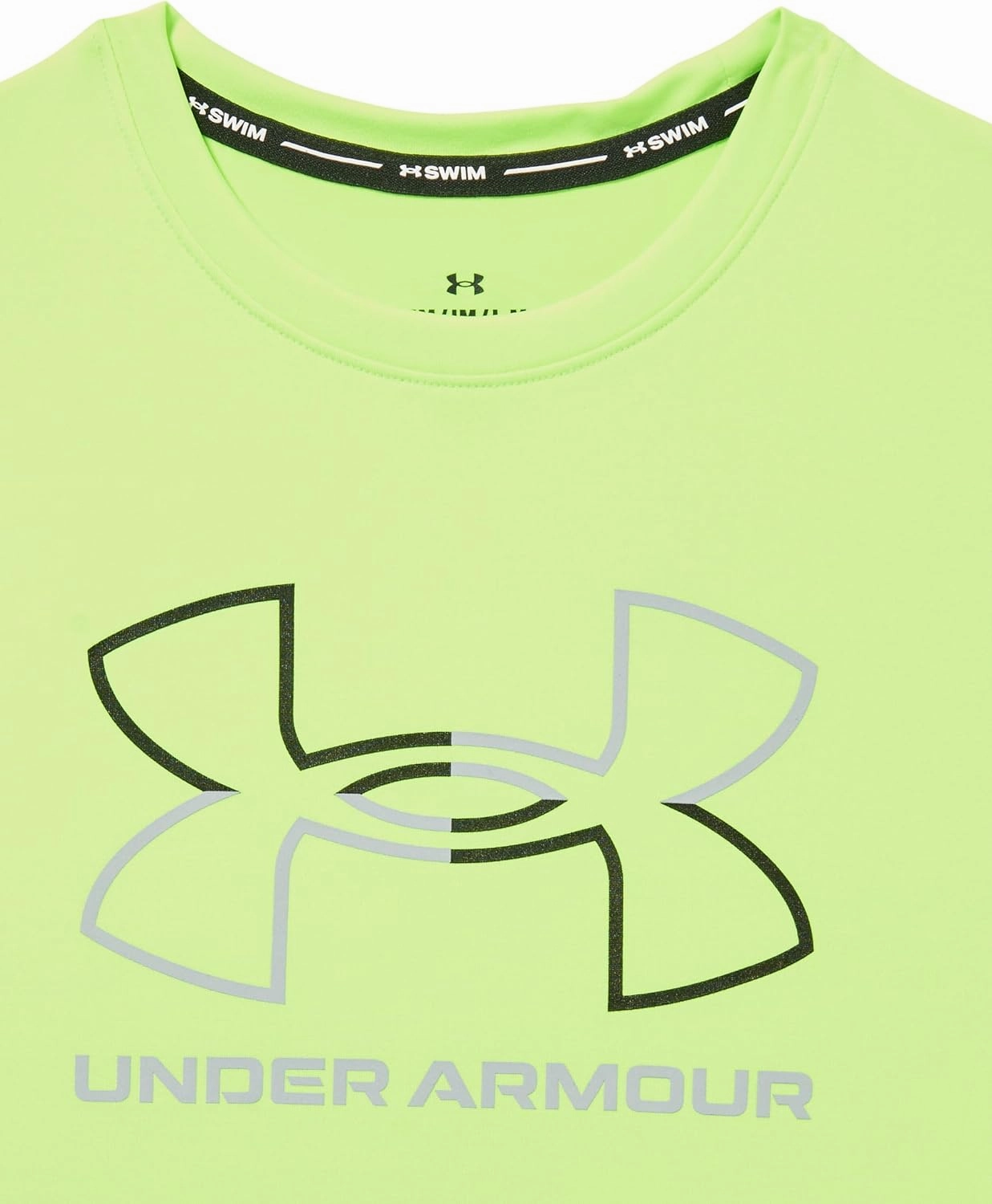 Under Armour Boys' Short Sleeve Rashguard, Salt-Resistant Swim Shirt, Built-in UPF 40  Sun Protection