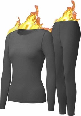 UNIQUEBELLA Womens Thermal Underwear Long Johns Base Layer Set for Women Athletic Underwear Set