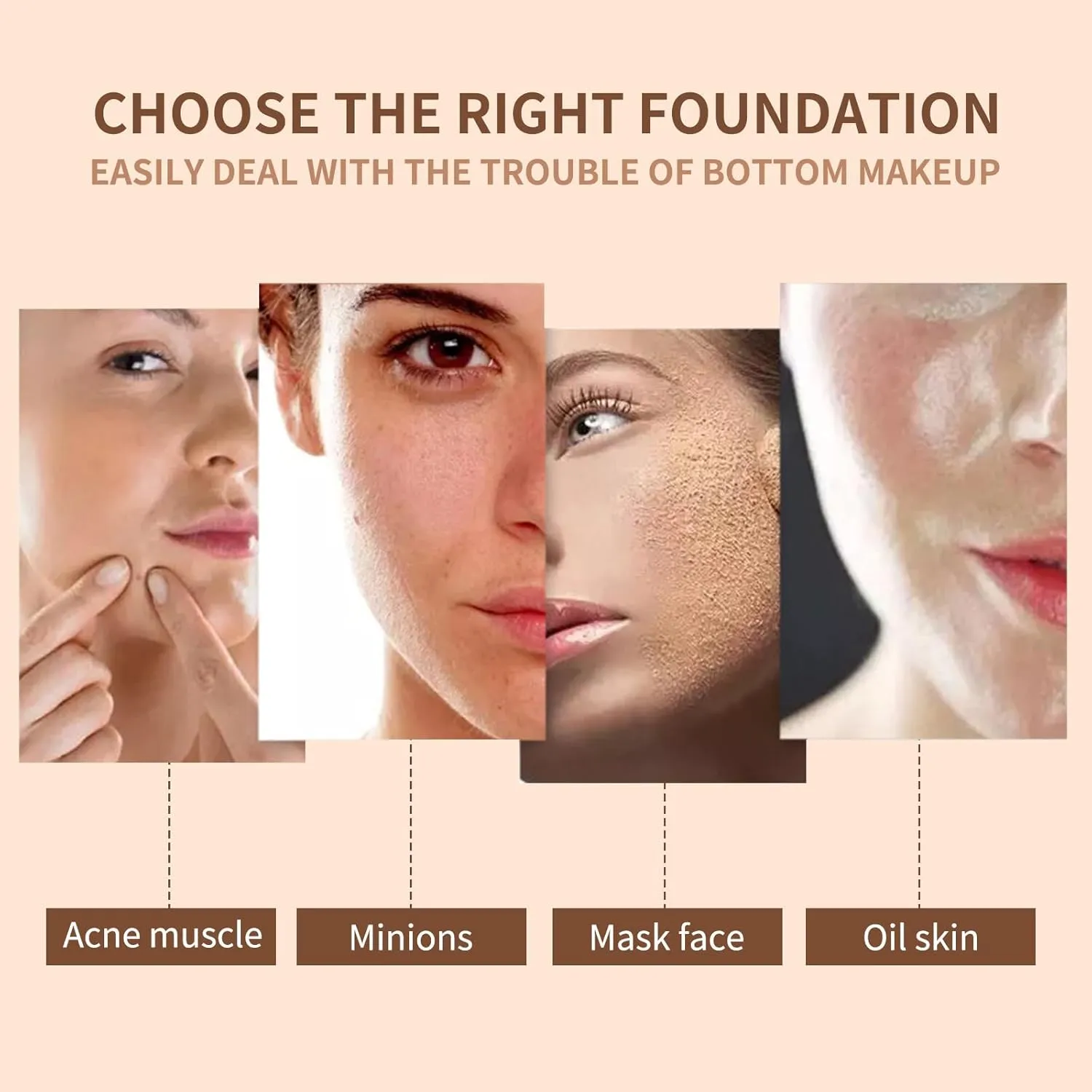 Uodo Liquid Foundation - Moisturizing Light/Matte Long Lasting, Invisible Foundation Makeup, Natural Matte W03