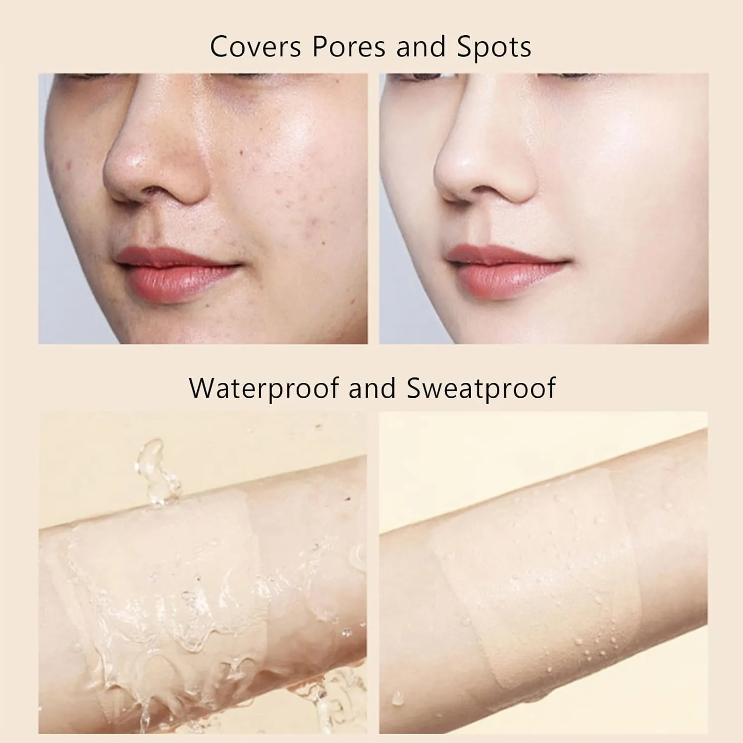 Uodo Liquid Foundation - Moisturizing Light/Matte Long Lasting, Invisible Foundation Makeup, Natural Matte W03