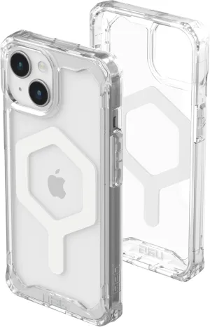 URBAN ARMOR GEAR UAG Case Compatible with iPhone 15 Case 6.1" Plyo Ice/White Built-in Magnet Compatible with MagSafe Charging Rugged Anti-Yellowing Transparent Clear Dropproof Protective Cover